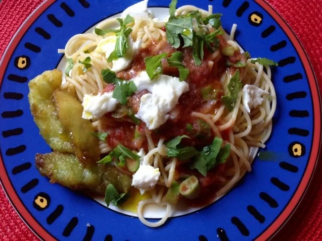 Melone mit Spaghetti - Rezept