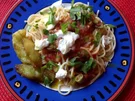 Melone mit Spaghetti - Rezept