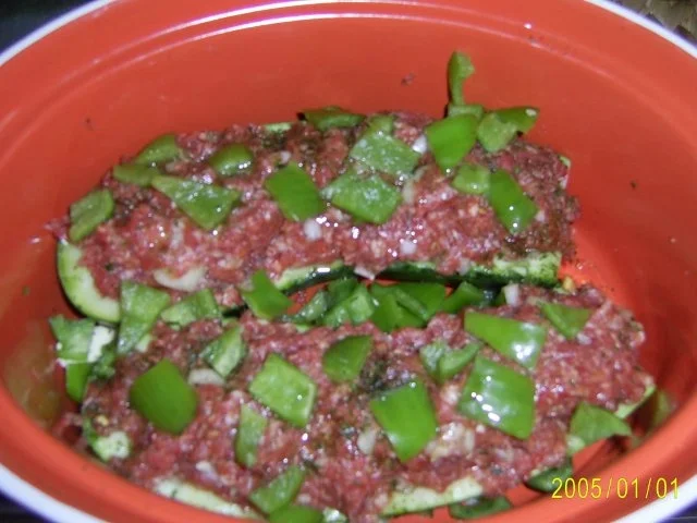 Hackfleisch: Gefüllte Zucchinis im Ofen gebacken - Rezept - Bild Nr. 2