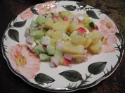 Vegetarisch : Bunter Kartoffelsalat mit Ziegen - Feta - Rezept