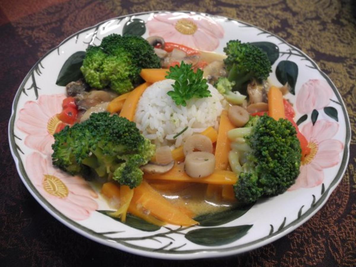 Vegan : Gemüse - Curry - Kokosmilch - Pfanne ...die 2. - Rezept ...