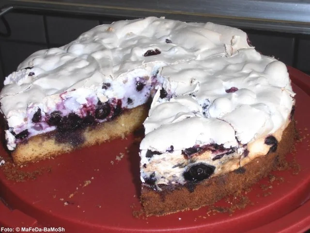 Heidelbeer-Baiser-Kuchen - Rezept