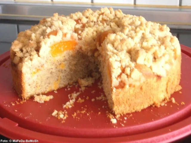 Aprikosenkuchen mit Butterstreusel - Rezept