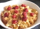 Pfirsich-Crumble mit Zimtstreuseln - Rezept