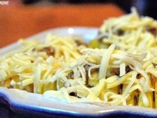 Rezept: Hähnchen-Champignon-Pfanne mit Fächerkartoffeln Bild Nr. 16 Hähnchen-Champignon-Pfanne mit Fächerkartoffeln - Rezept - Bild Nr. 16