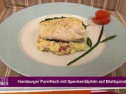 Rezept: Hamburger Pannfisch mit Speckerdรคpfeln auf Blattspinat (Iris Mareike Steen) Hamburger Pannfisch mit Speckerdรคpfeln auf Blattspinat (Iris Mareike Steen) - Rezept