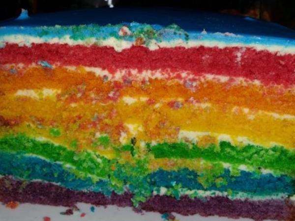 Regenbogen-Torte - Rezept mit Bild - kochbar.de