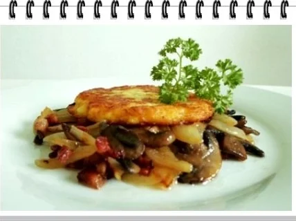 Kartoffelrösti mit gebratenen Champignons - Rezept - Bild Nr. 2