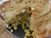 Herzhafter Hühnchen-Kichererbsen-Kuchen - Rezept