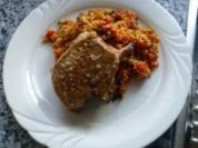 Bulgursalat mit Iberico-Kotelett - Rezept