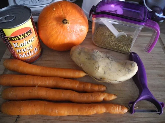 Vegan : Kürbis - Kokosmilch - Suppe - Rezept - Bild Nr. 2