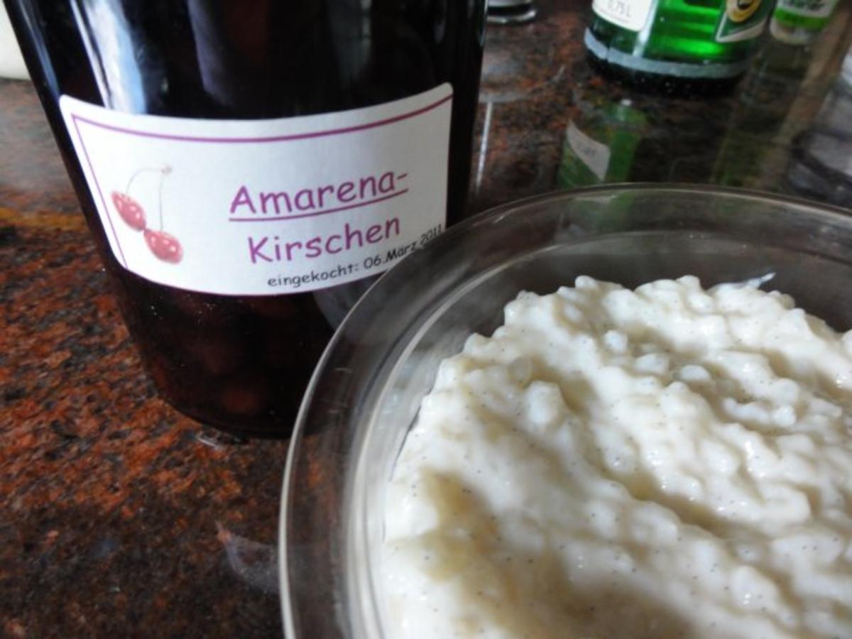 Dessert:   MILCHREIS mit Amarenakirschen - Rezept - Bild Nr. 5