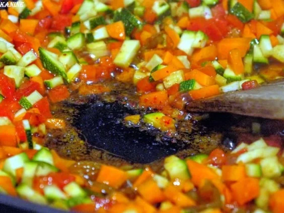 Würziger Bratreis mit Hähnchen und viel Gemüse - Rezept - Bild Nr. 12