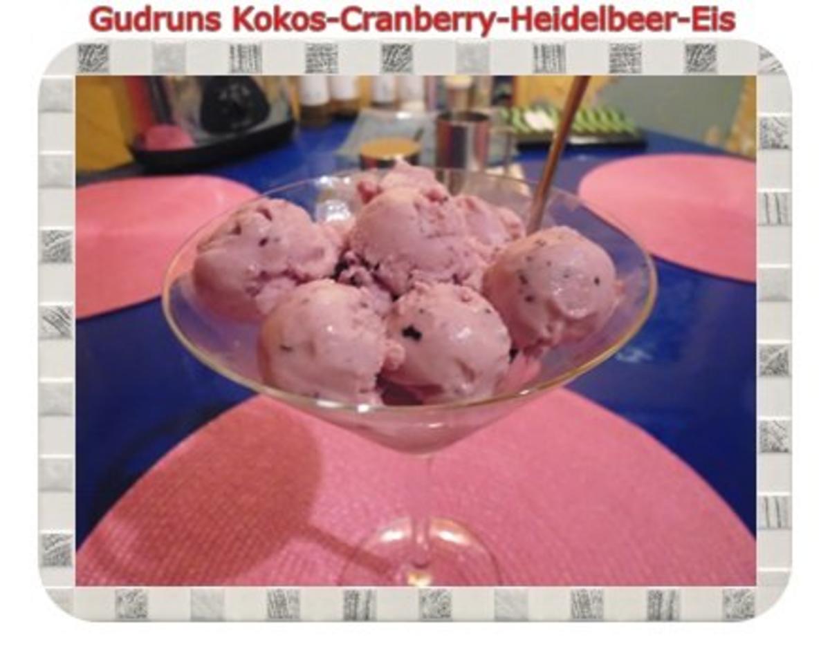 Eis: Kokos-Cranberry-Heidelbeer-Eis - Rezept