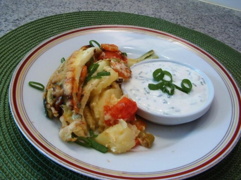 Zucchini-Lasagne mit Schnittlauch-Creme - Rezept - kochbar.de