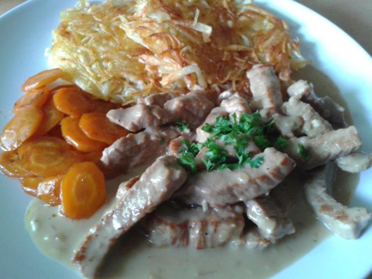 Bilder für Kalbsgeschnetzeltes mit Kalbfleisch Oberschale und Kalbsfond - Rezept