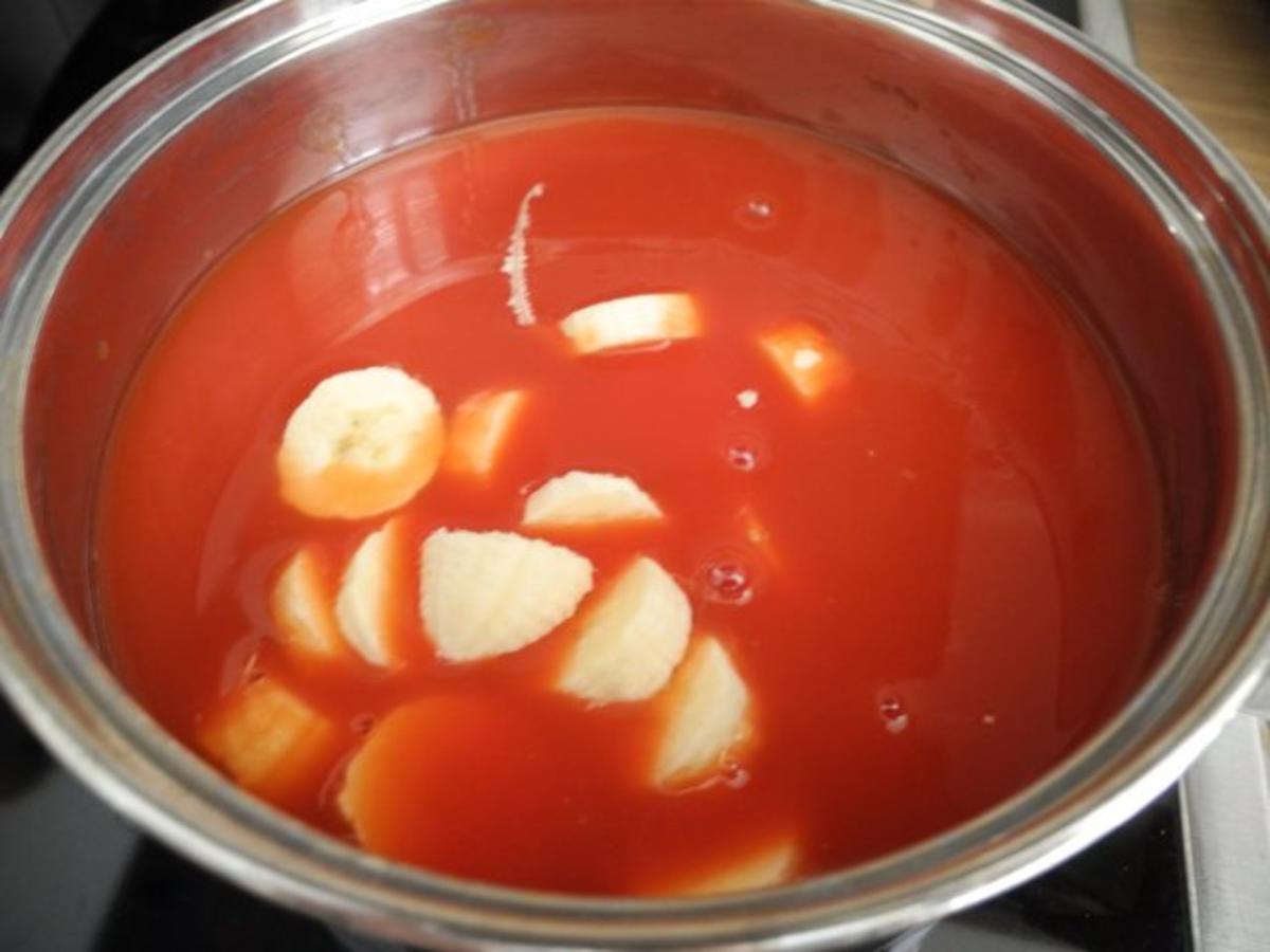 Tomaten - Bananen - Soße mit Reis - Spirelli - Rezept - kochbar.de