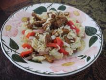 Reissalat mit gedünstetem Fenchel und Sojabrocken - Rezept