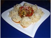 Hackfleisch-Gemüse-Pfanne mit Spaghetti - Rezept