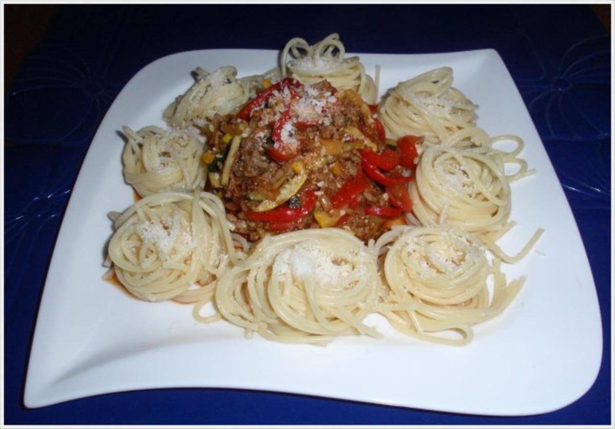 Hackfleisch-Gemüse-Pfanne mit Spaghetti - Rezept - Bild Nr. 14