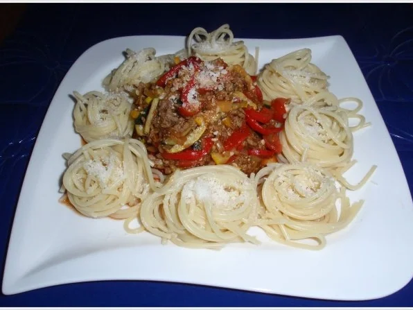 Hackfleisch-Gemüse-Pfanne mit Spaghetti - Rezept - Bild Nr. 14