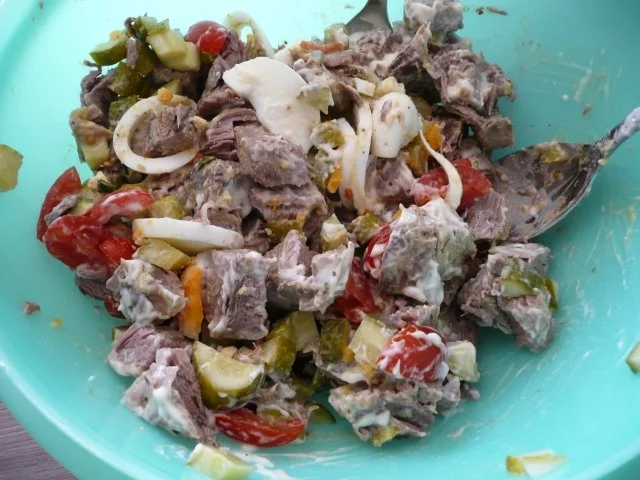 Rindfleisch - Salat An Bratkartoffeln. - Rezept - Bild Nr. 3