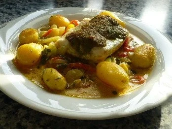 Gratiniertes Filet vom Katfisch auf Rahmpaprika - Rezept - Bild Nr. 6