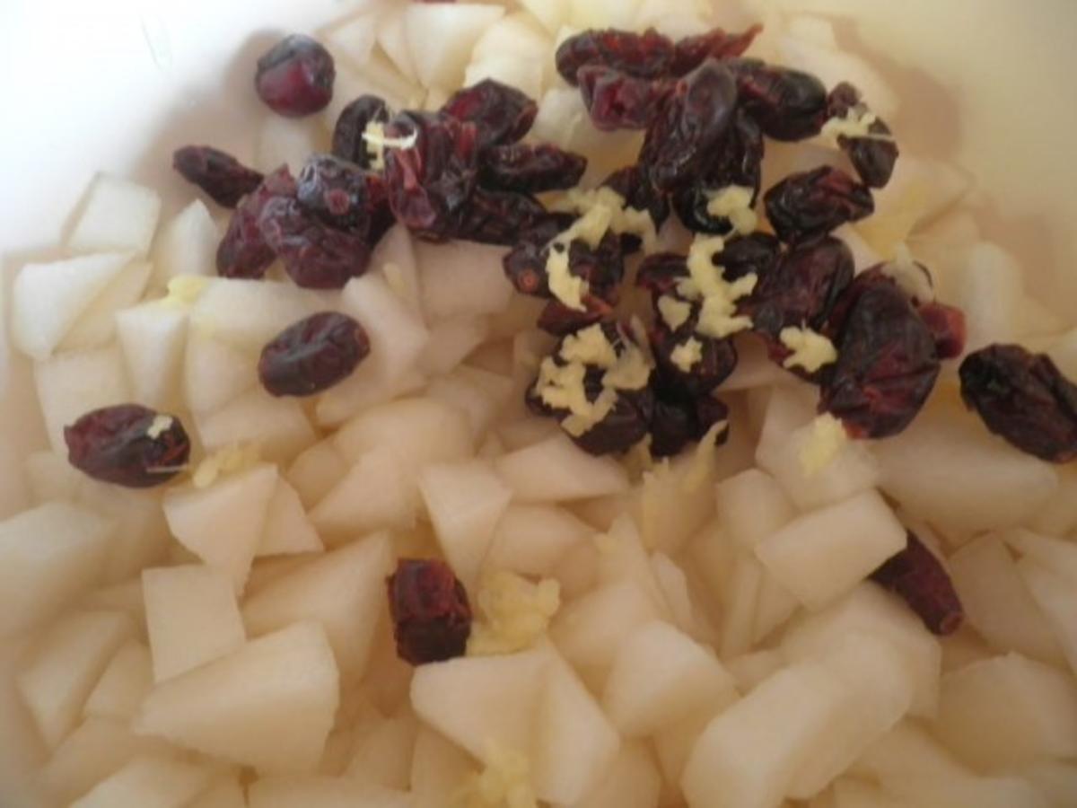 Birnen Chutney mit Ingwer und Cranberries - einfach - von Cookies