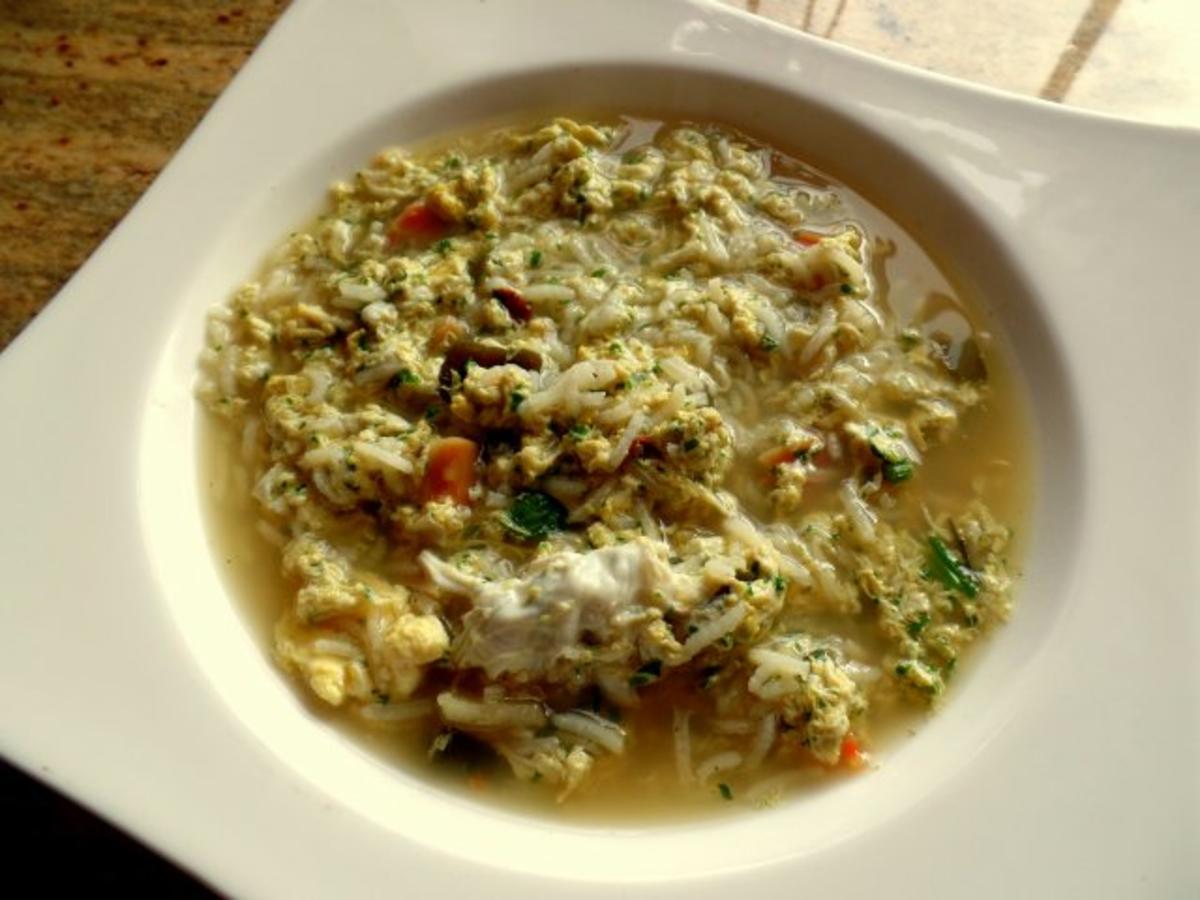 Schnelle Reissuppe mit Ei - Rezept mit Bild - kochbar.de