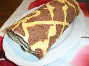 Giraffenhalsbisquitroulade - Rezept