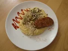 Hummus Salat – Knusprige Tempeh auf einem Sprossenbett an hausgemachtem Hummus - Rezept