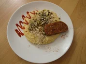 Hummus Salat – Knusprige Tempeh auf einem Sprossenbett an hausgemachtem Hummus - Rezept