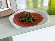 Rinder - Carpaccio mit Rucolasalat als Obermann (Alexander Leipold) - Rezept
