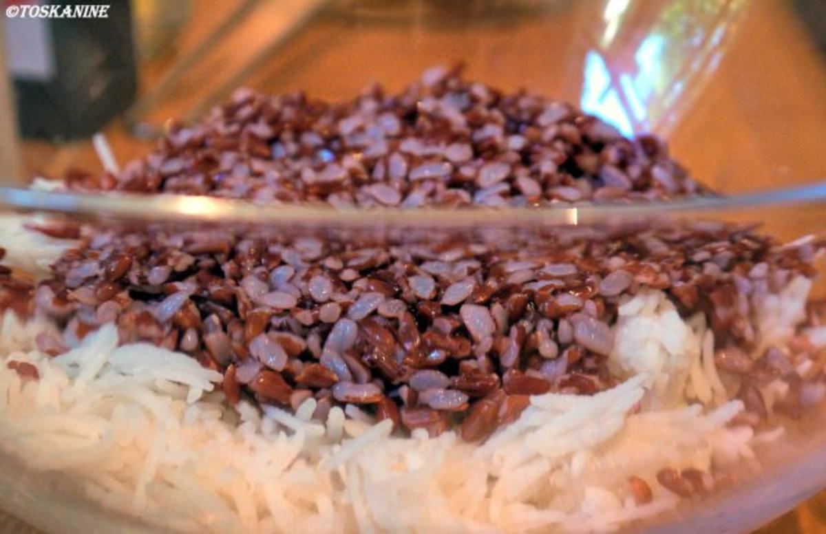 Reissalat mit Thunfisch, Ei und Ziegenkäse - Rezept - Bild Nr. 5