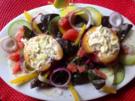 Gebackener Pfirsich auf Salat - Rezept