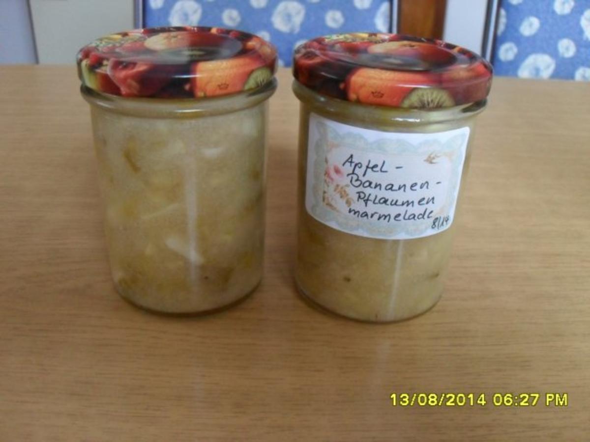 Apfel-Bananen-gelbe Pflaumen-Marmelade - Rezept