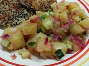Wasabbi-Kartoffelsalat mit Kohlrabi-Schnitzel - Rezept