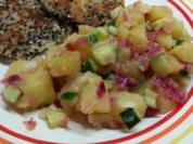 Wasabbi-Kartoffelsalat mit Kohlrabi-Schnitzel - Rezept