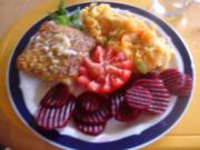 Schlemmerfilet mit Möhren-Kartoffel-Stampf und Rote Bete-Salat - Rezept