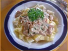 Pfifferlinge in Sahnesauce mit Bandnudeln - Rezept