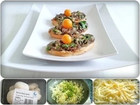 Champignons-Käse Brötchen aus dem Backofen - Rezept - Bild Nr. 3