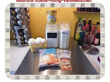 Kuchen: Kokos-Honig-Vanillekuchen - Rezept - Bild Nr. 2