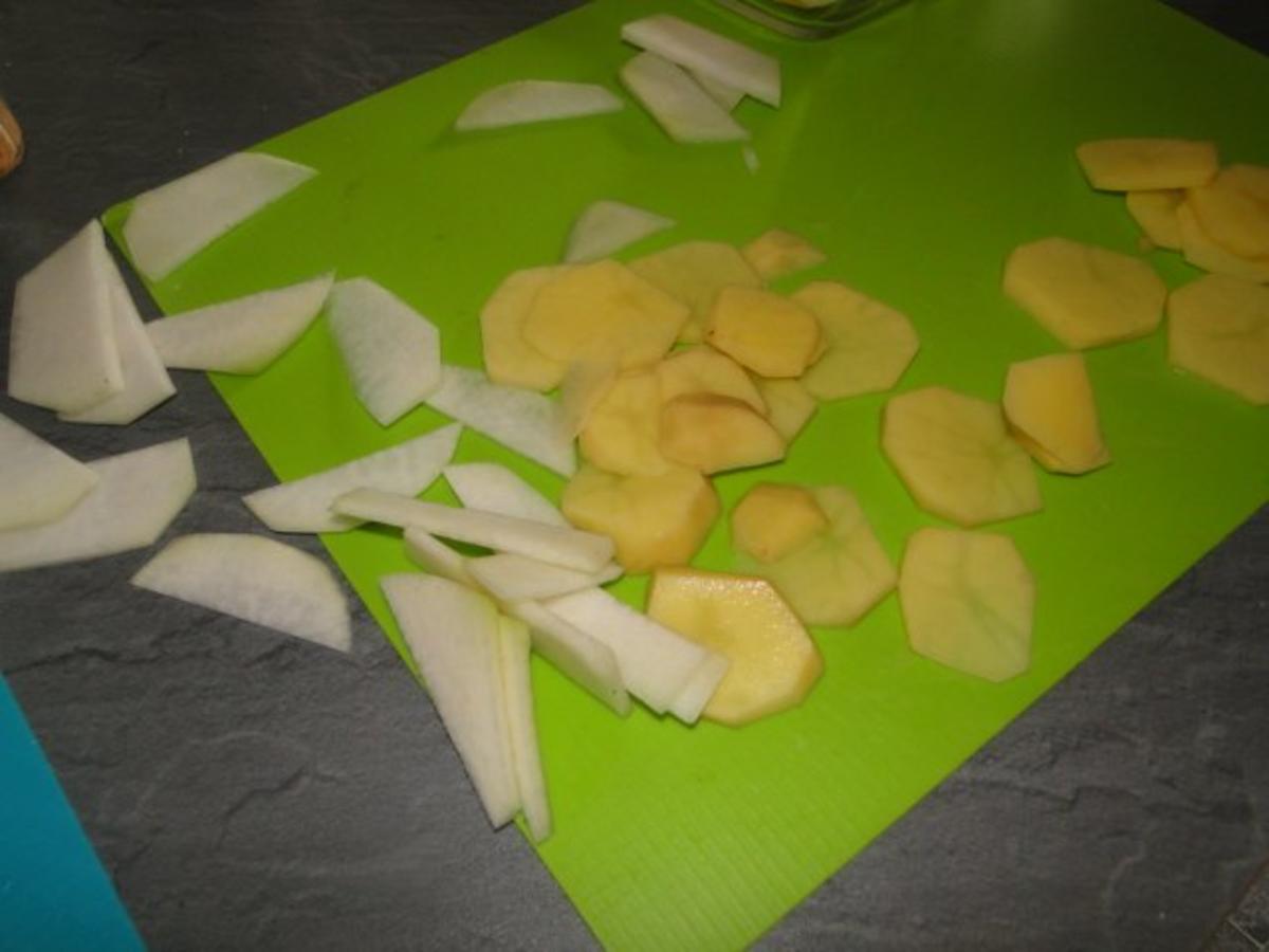 Kohlrabi-Kartoffelauflauf mit Käse Männe wollte Frikadellen dazu - Rezept - Bild Nr. 3