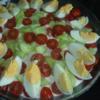 Schichtsalat mit geschmorter Paprika - Rezept