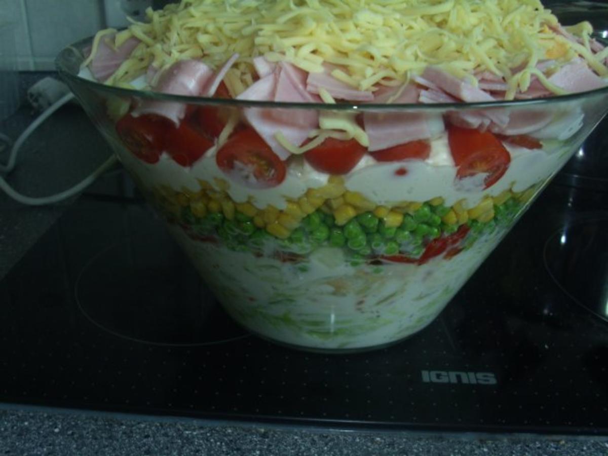 Schichtsalat mit geschmorter Paprika - Rezept - Bild Nr. 8