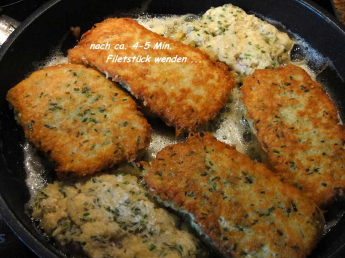 Fisch:   SEELACHS-FILET in Kartoffelkruste - Rezept - Bild Nr. 8