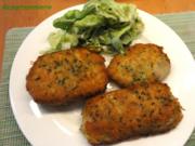 Fisch:   SEELACHS-FILET in Kartoffelkruste - Rezept