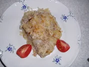 Auflauf: Hackfleisch mit Zwiebeln / Auflauf ist eine Ansammlung von Menschen - Rezept