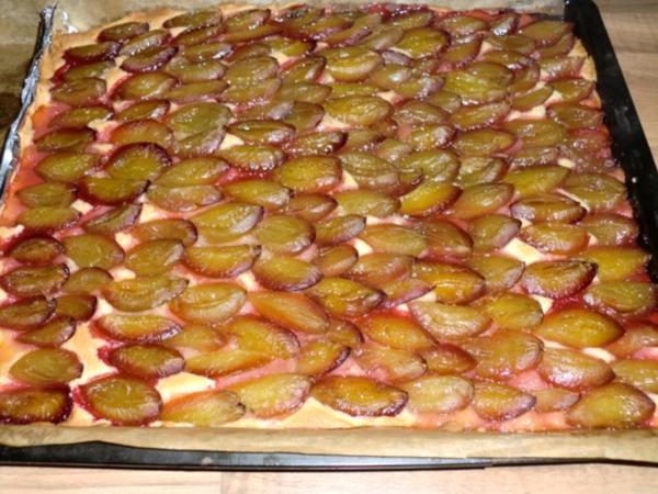 Saftiger Pflaumenkuchen vom Blech - einfach - 179 kcal/100g