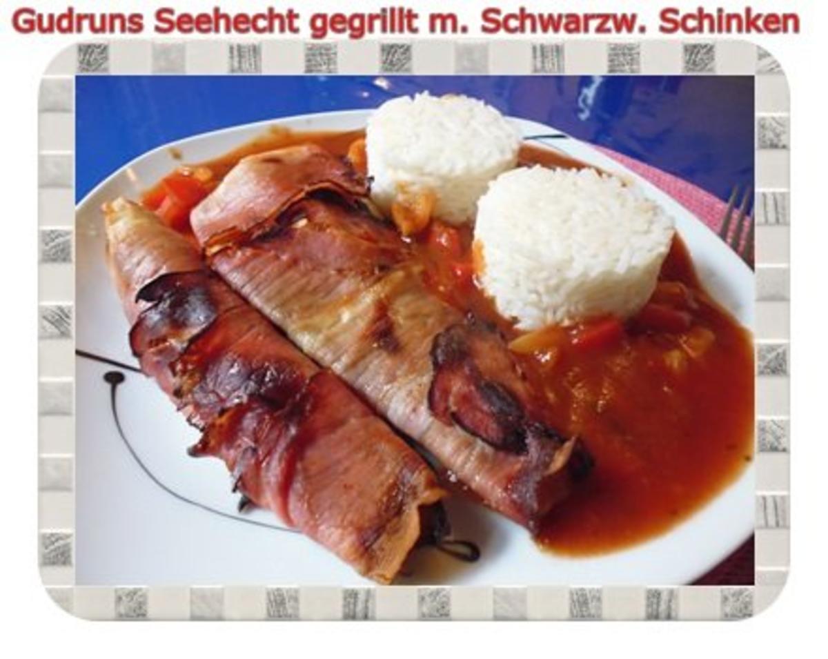 Bilder für Fisch: Seehecht im Schwarzwälder Mantel gegrillt - Rezept